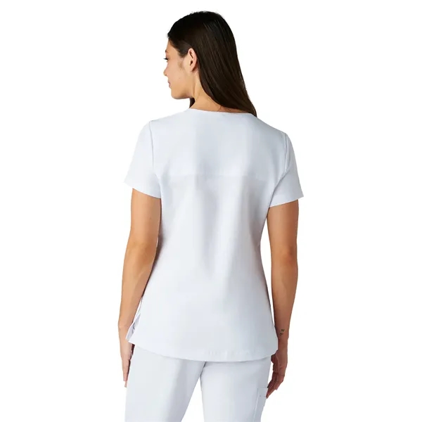 koi - Solis - Women's Ribbed V-Neck 4-Pocket Sari Scrub Top... from ASI 86018 Scrub Authority / Uniform Stores