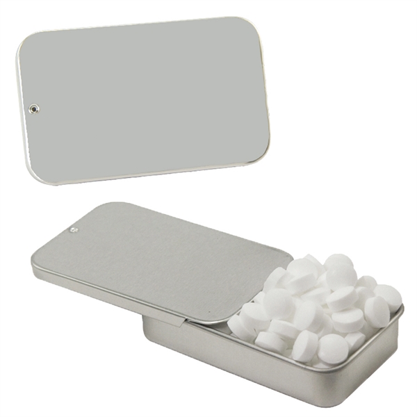 Slider tin filled with a treat of your choice between mints,... from ASI 61125 Hit Promotional Products