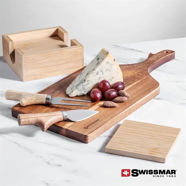 The Swissmar Paddle Board & Bamboo Coaster Set meets all of... from ASI 84592 St Regis Group