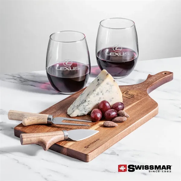 The Swissmar Paddle Board & 2 Stemless Wine is crafted from... from ASI 84592 St Regis Group