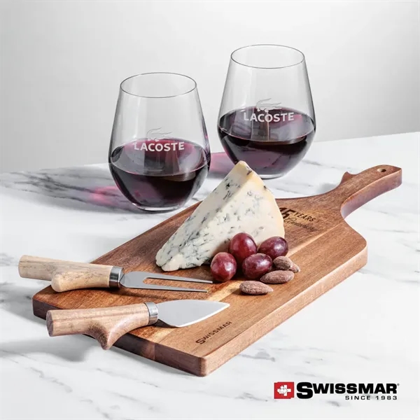 The Swissmar Paddle Board & 2 Stemless Wine is crafted from... from ASI 84592 St Regis Group