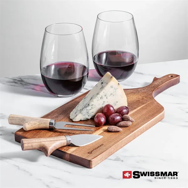 The Swissmar Paddle Board & 2 Stemless Wine is crafted from... from ASI 84592 St Regis Group