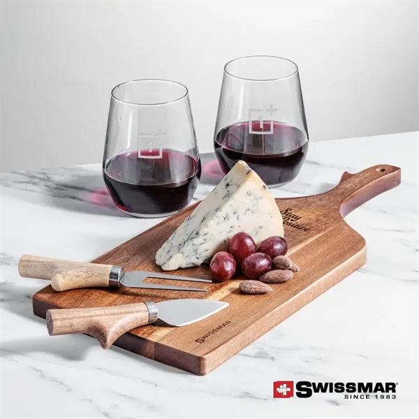 The Swissmar Paddle Board & 2 Stemless Wine is crafted from... from ASI 84592 St Regis Group