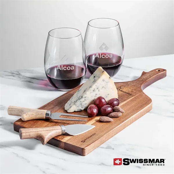 The Swissmar Paddle Board & 2 Stemless Wine is crafted from... from ASI 84592 St Regis Group