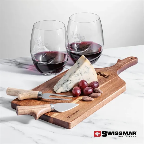 The Swissmar Paddle Board & 2 Stemless Wine is crafted from... from ASI 84592 St Regis Group