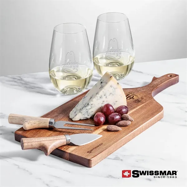 The Swissmar Paddle Board & 2 Stemless Wine is crafted from... from ASI 84592 St Regis Group