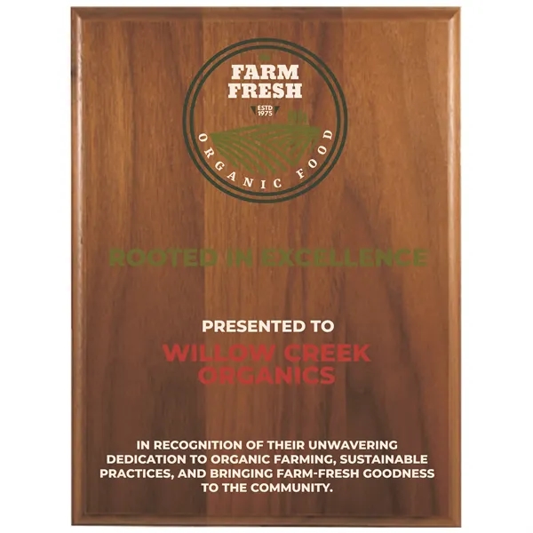 9" x 12" x 3/4" walnut wood step edge plaque with... from ASI 74601 Calico