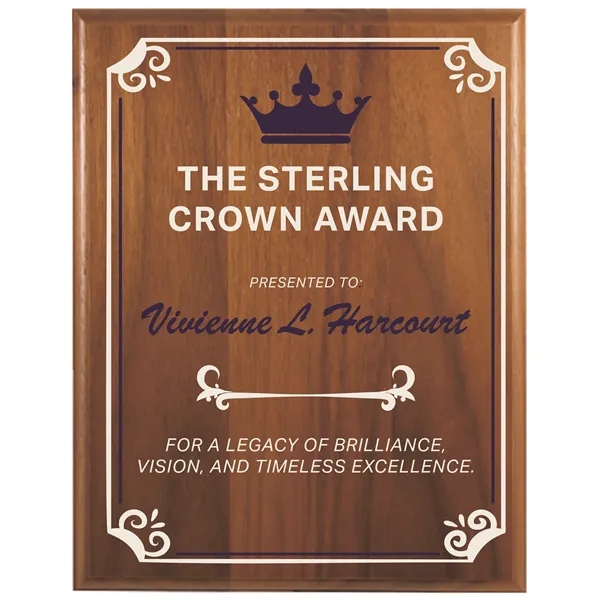 7" x 9" x 3/4" walnut wood step edge plaque with... from ASI 74601 Calico