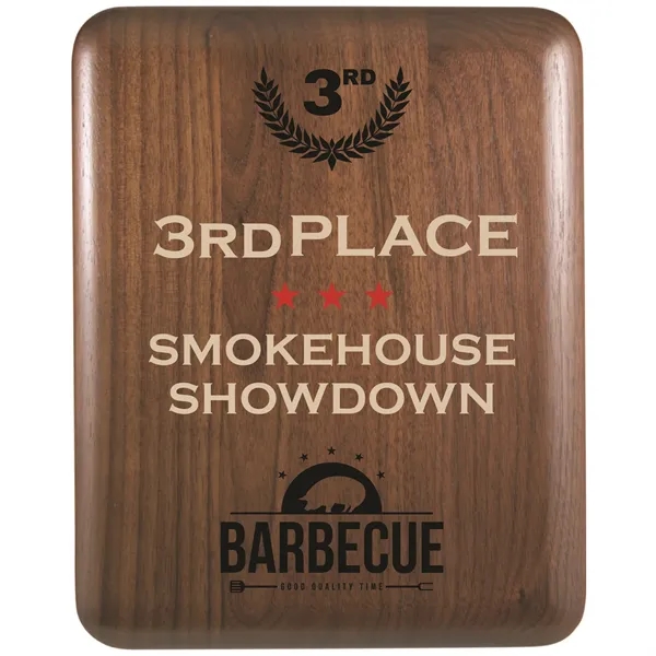 10 1/2" x 13" x 3/4" walnut wood plaque with elliptical... from ASI 74601 Calico