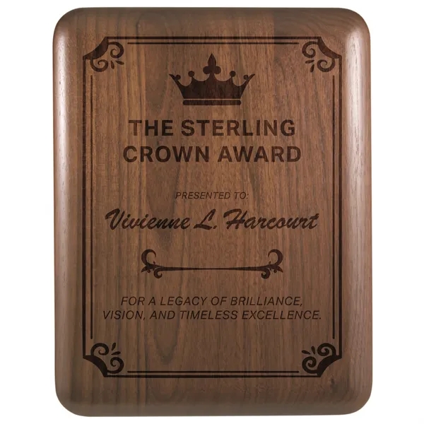 7" x 9" x 3/4" walnut wood plaque with elliptical edges... from ASI 74601 Calico