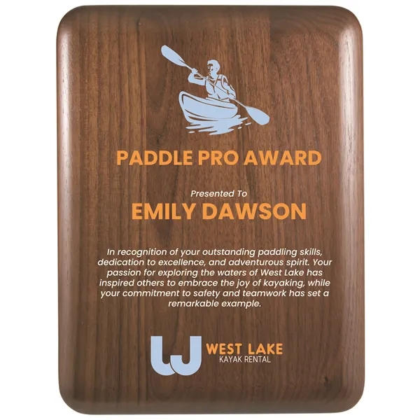 9" x 12" x 3/4" walnut plaque with elliptical edge and... from ASI 74601 Calico