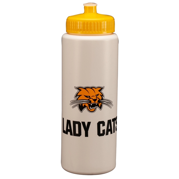 Durable plastic sport bottle with a reclosable squeeze lid and a... from ASI 77280 Pepco Poms / Pepco Poms