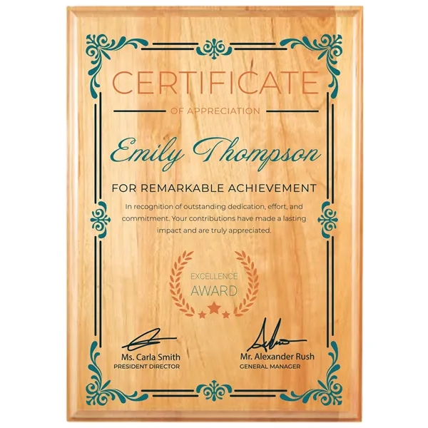 5" x 7" Genuine Cherry Plaque. Keyholed for hanging.... from ASI 74601 Calico