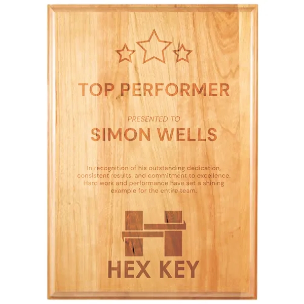 5" x 7" Genuine Cherry Plaque. Keyholed for hanging.... from ASI 74601 Calico