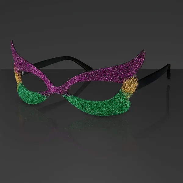 Mardi Gras Eyeglasses, Glitter Frames; Blank & Imprinted Pricing... from ASI 34194 ALightPromos