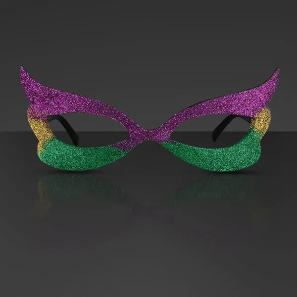 Mardi Gras Eyeglasses, Glitter Frames; Blank & Imprinted Pricing... from ASI 34194 ALightPromos