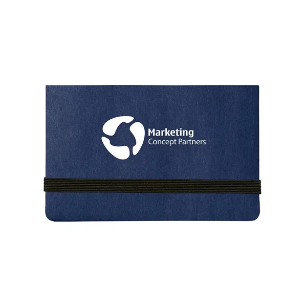 Business card sticky pack with pocket, elastic closure, five assorted sticky... from ASI 79530 Prime Line