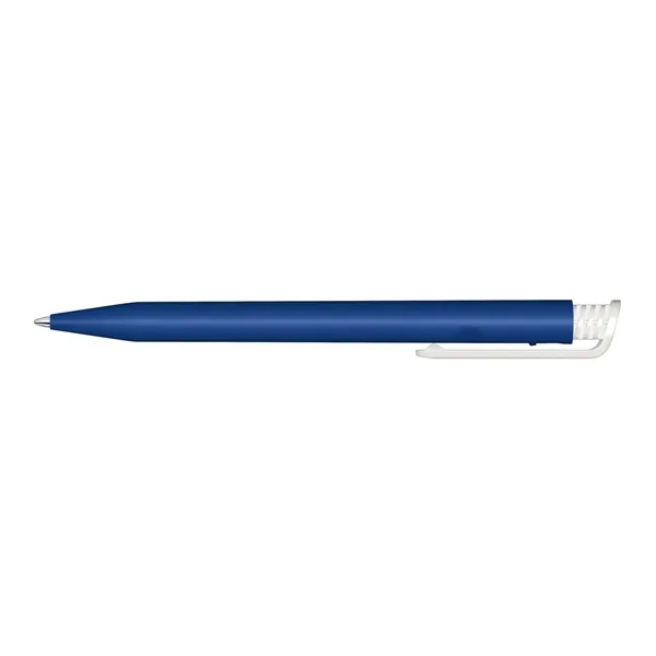 Plunger action ballpoint pen with matte barrel, pocket clip; made of... from ASI 68507 The Magnet Group / Castelli