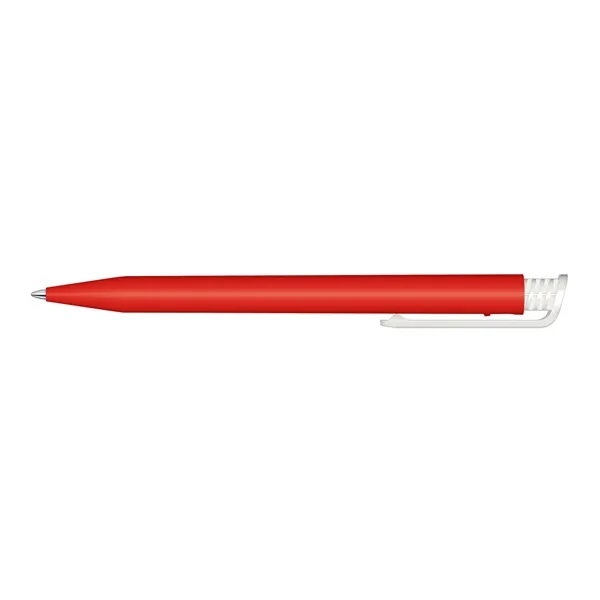 Plunger action ballpoint pen with matte barrel, pocket clip; made of... from ASI 68507 The Magnet Group / Castelli