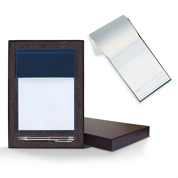 Cube notes gift set with 640 page blank pad, leather-look cover,... from ASI 68507 The Magnet Group / Castelli