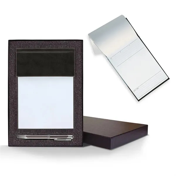 Cube notes gift set with 640 page blank pad, leather-look cover,... from ASI 68507 The Magnet Group / Castelli