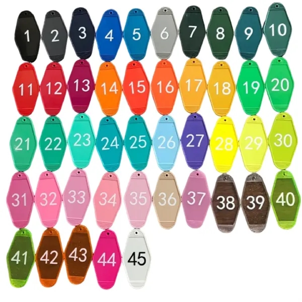 Vintage plastic motel keychain plus full color UV printing on 1... from ASI 37218 Athena Promo (tm)