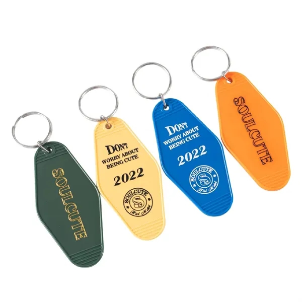 Vintage plastic motel keychain plus full color UV printing on 1... from ASI 37218 Athena Promo (tm)