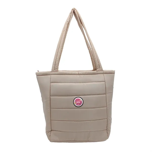 Otaria™ Puffy Recycled Tote Bag, Patch - Full Color... from ASI 30270 Aakron Line