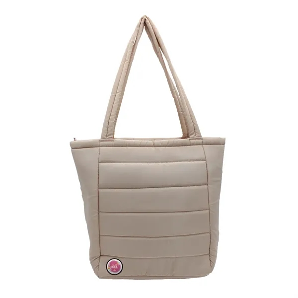 Otaria™ Puffy Recycled Tote Bag, Patch - Full Color... from ASI 30270 Aakron Line
