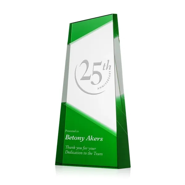 The Amstel Award combines emerald and clear optical crystal in this... from ASI 84592 St Regis Group / St Regis