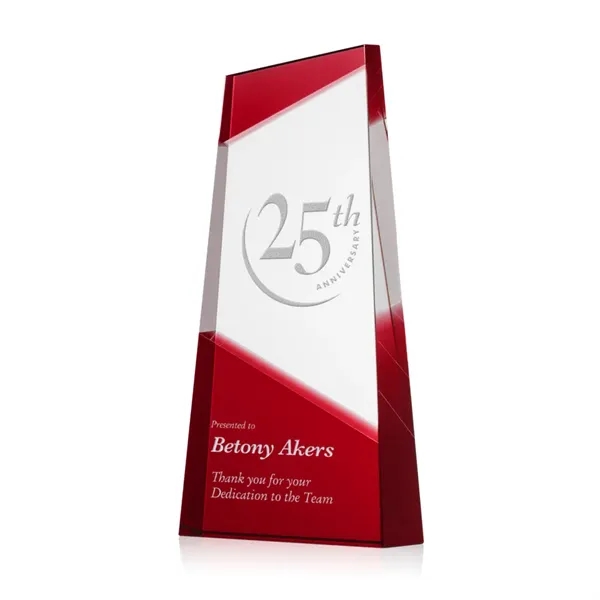 The Amstel Award combines ruby and clear optical crystal in this... from ASI 84592 St Regis Group / St Regis