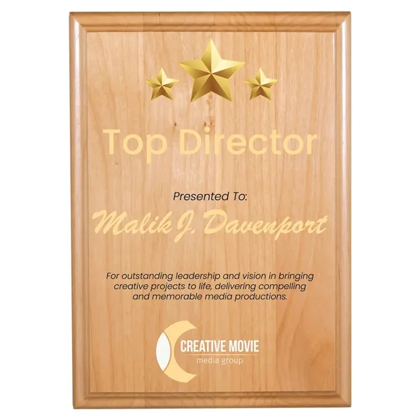 10.5" x 13" x 3/4" All American Red Alder display plaque.... from ASI 74601 Calico