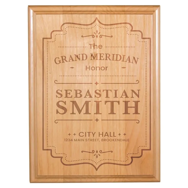 6" x 8" x 3/4" All American Red Alder display plaque.... from ASI 74601 Calico