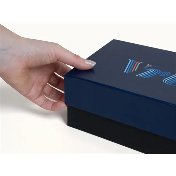 Custom engraved dark and milk chocolate deluxe combo bar.... from ASI 44897 Chocolate Chocolate