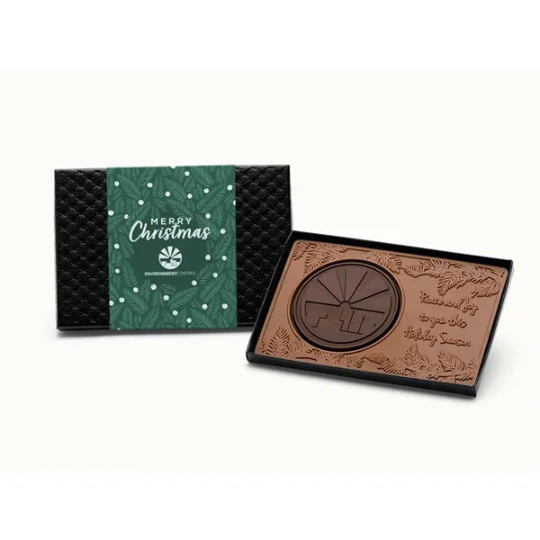 Custom engraved petite 4x6 premium milk & dark combo chocolate bar.... from ASI 44897 Chocolate Chocolate