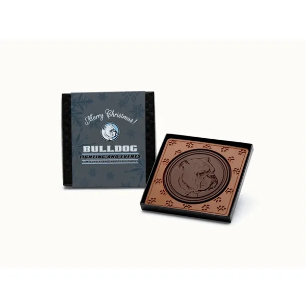 Custom engraved mini 4x4 premium milk & dark combo chocolate bar.... from ASI 44897 Chocolate Chocolate