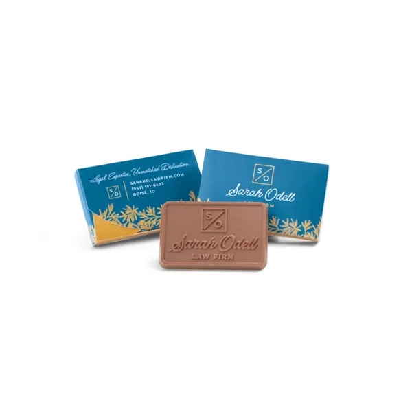 Custom chocolate business card with your corporate logo and branding.... from ASI 44897 Chocolate Chocolate