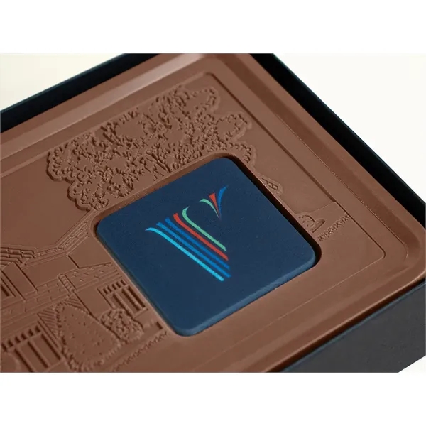 Custom engraved dark and milk chocolate deluxe combo bar.... from ASI 44897 Chocolate Chocolate