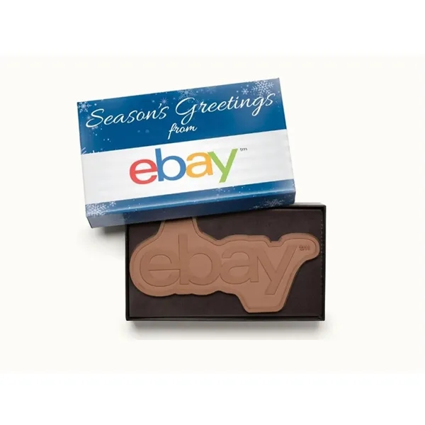 Fully custom chocolate deluxe shape branded in a gift box.... from ASI 44897 Chocolate Chocolate