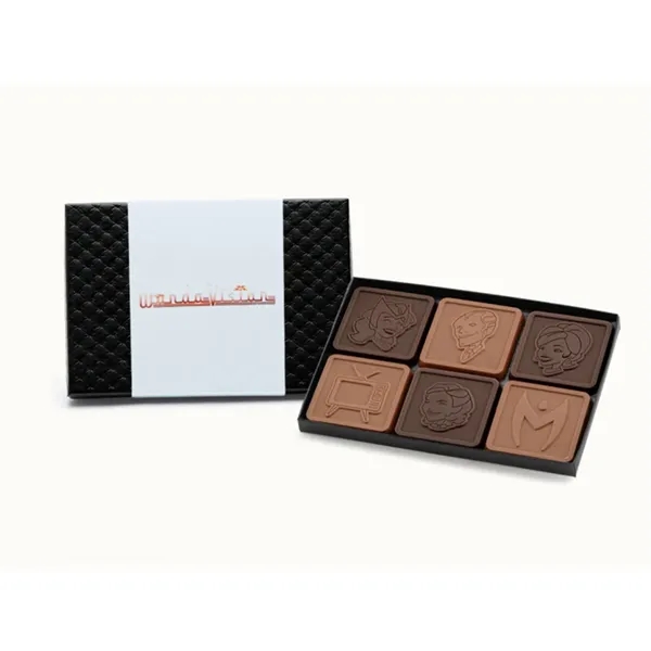 Custom engraved mini 4x4 premium chocolate bar.... from ASI 44897 Chocolate Chocolate