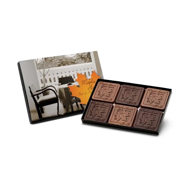 Custom engraved mini 4x4 premium chocolate bar.... from ASI 44897 Chocolate Chocolate