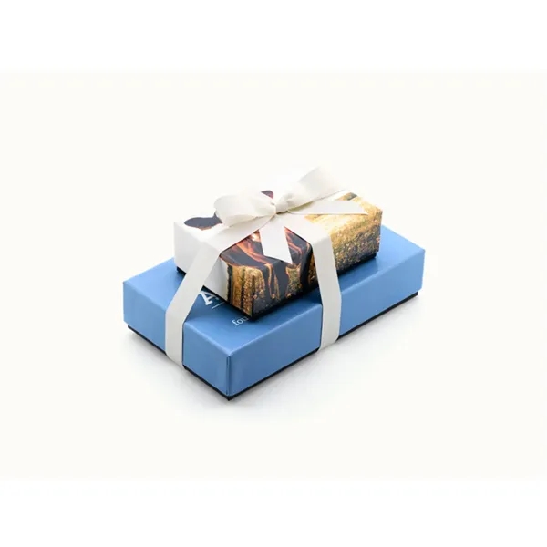 Fully custom chocolate grand 2 piece gift tower cookies and chocolate... from ASI 44897 Chocolate Chocolate