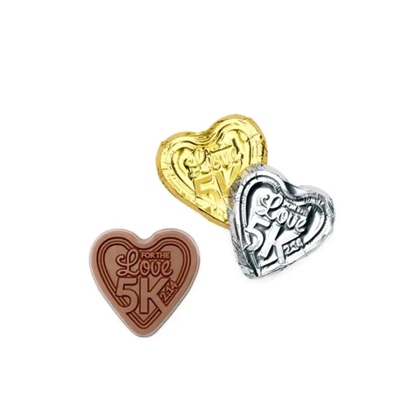 Fully custom chocolate in bite-sized foil-wrapped hearts.... from ASI 44897 Chocolate Chocolate