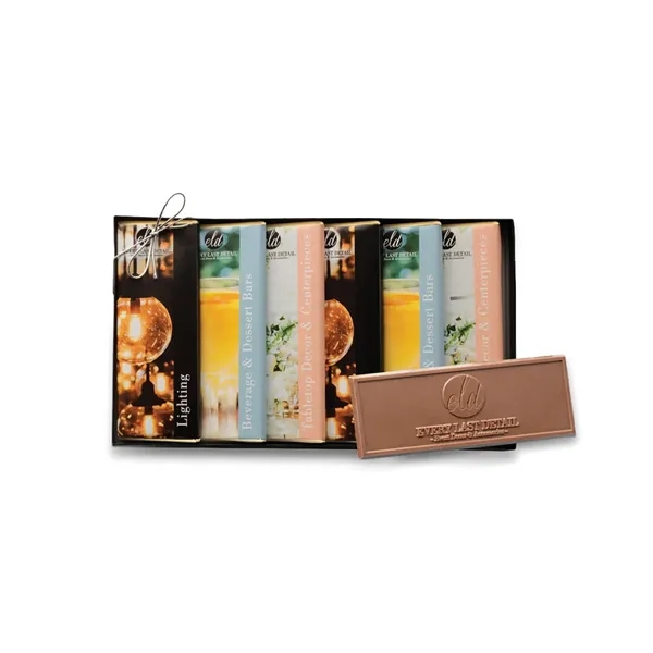 Delight clients and elevate your brand with our 6-Pack custom wrapper... from ASI 44897 Chocolate Chocolate