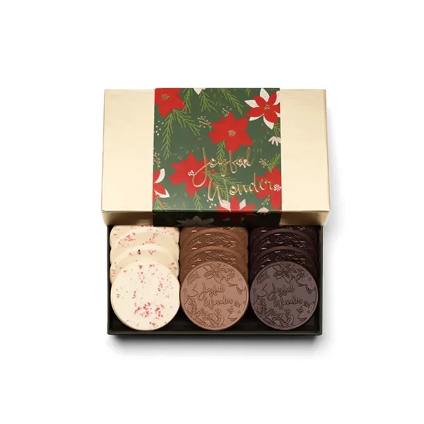 Sugar cookies with premium milk chocolate, dark chocolate, and peppermint bark.... from ASI 44897 Chocolate Chocolate