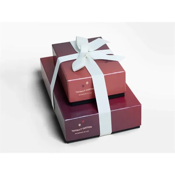 Fully custom chocolate grand 2 piece gift tower cookies and chocolate... from ASI 44897 Chocolate Chocolate