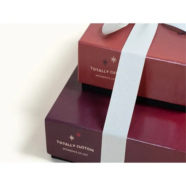 Fully custom chocolate grand 2 piece gift tower cookies and chocolate... from ASI 44897 Chocolate Chocolate