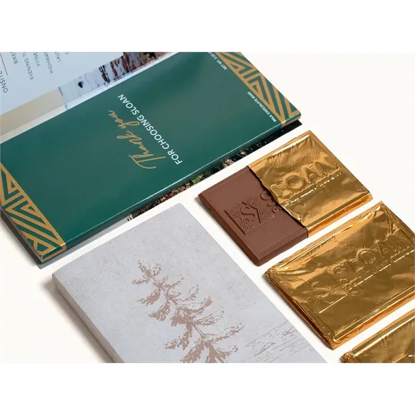 This premium gift set features three custom engraved chocolate bars.... from ASI 44897 Chocolate Chocolate
