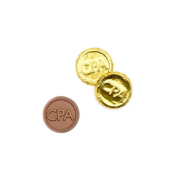 CPA milk chocolate coin in gold foil.... from ASI 44897 Chocolate Chocolate