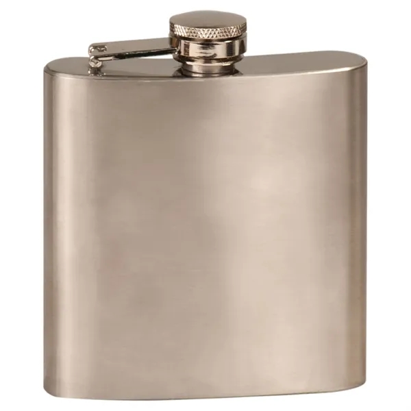 6 oz. silver stainless steel flask with laser engraving; individually boxed.... from ASI 74601 Calico